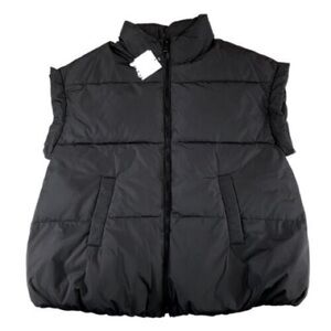 Zara Black Puffer Vest